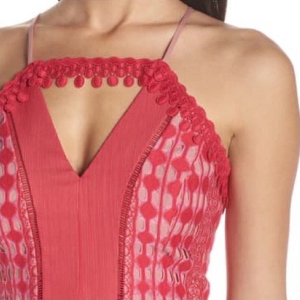 Harlyn Dress Womens M Pink Lace Feminine‎ Coquette Event Dainty Preppy Old Money - Picture 2 of 16